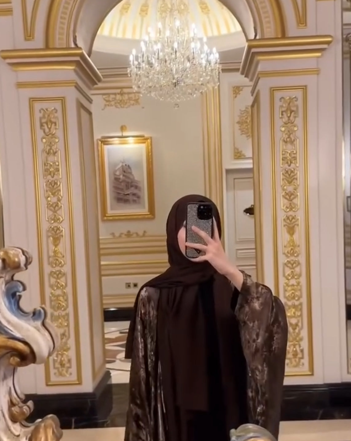 Coffee Brown Butterfly Abaya