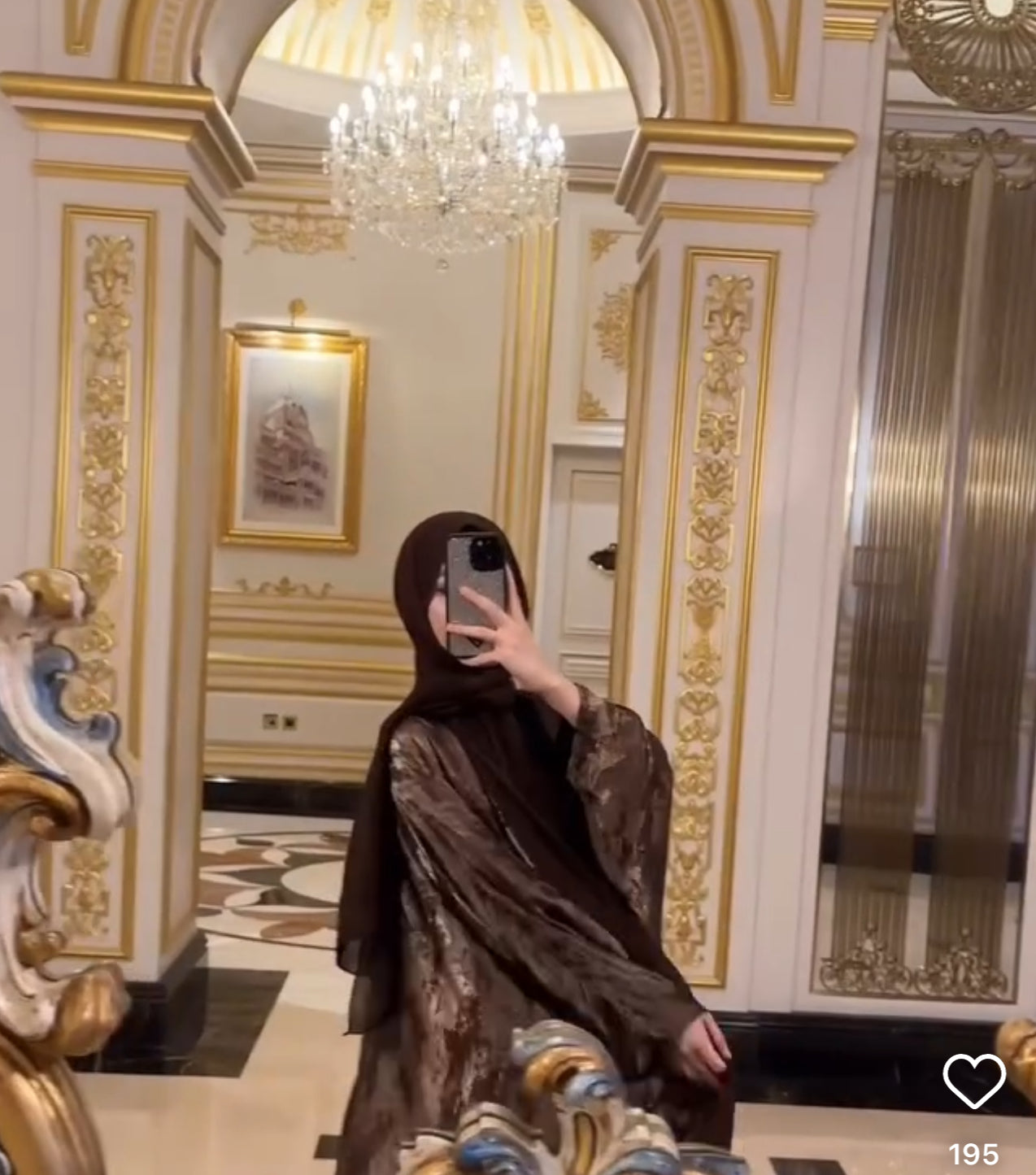 Coffee Brown Butterfly Abaya