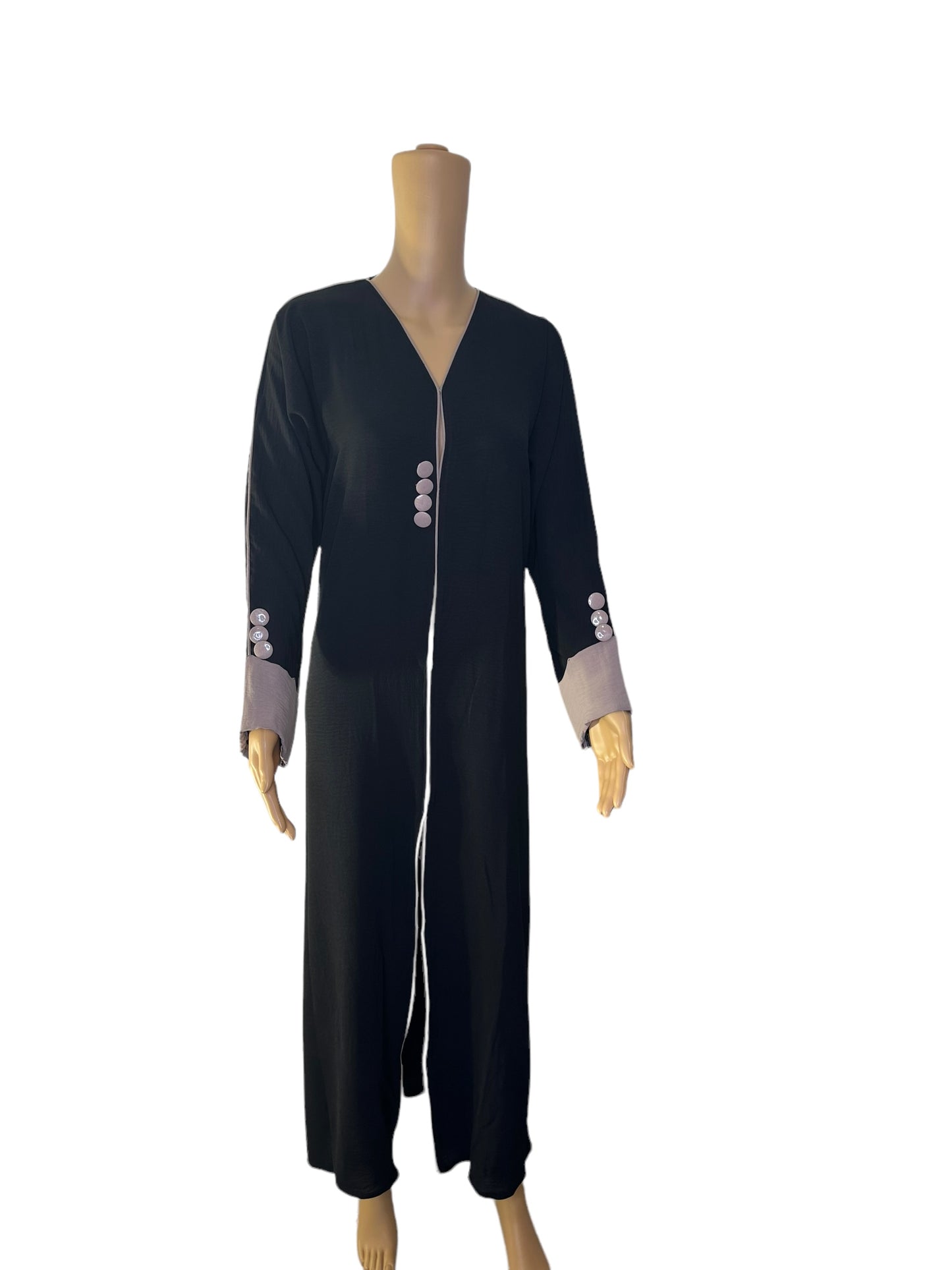 Long Flowing Abaya with foldup sleeves and Bottom
